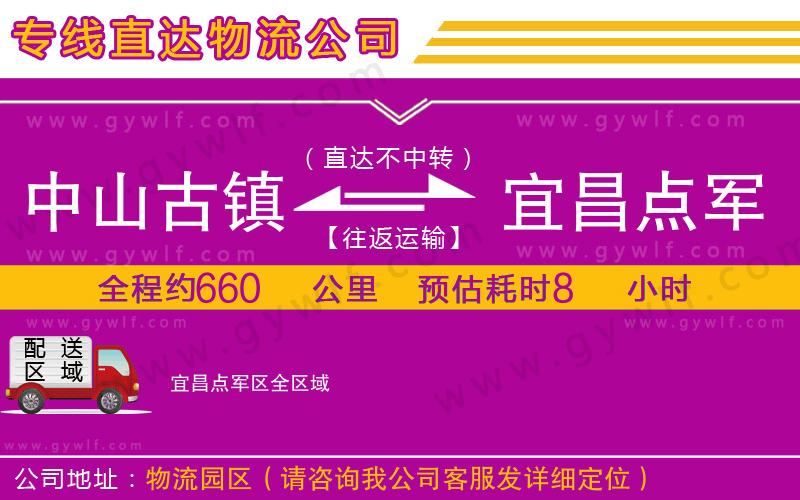 中山古鎮(zhèn)到宜昌點(diǎn)軍區(qū)物流公司