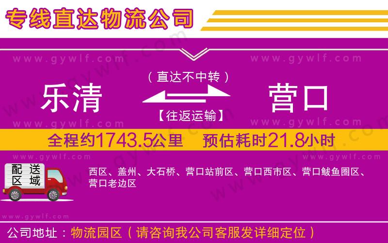 樂清到營(yíng)口物流公司