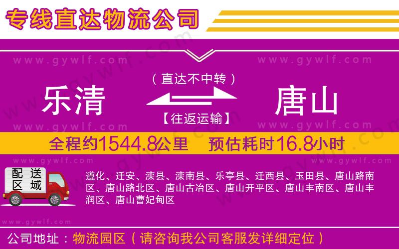 樂(lè)清到唐山物流公司