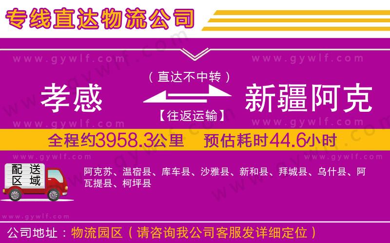 孝感到新疆阿克蘇地區(qū)物流公司