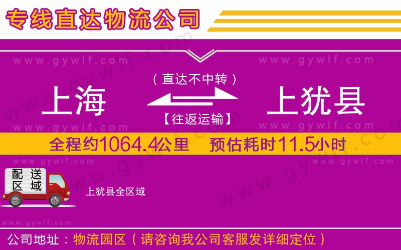上海到上猶縣貨運公司