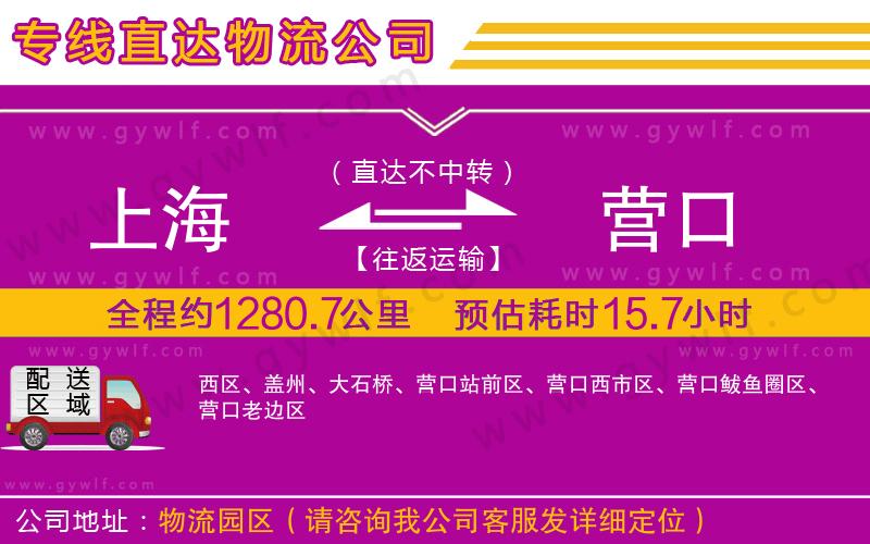 上海到營口貨運公司