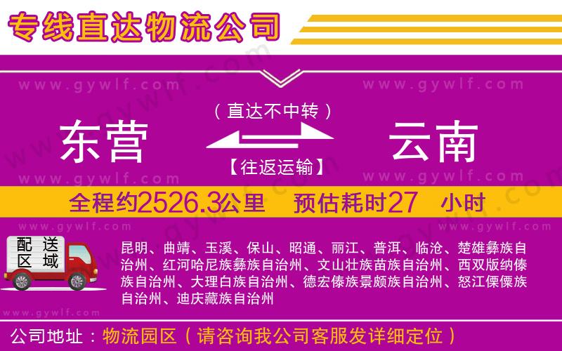 東營到云南物流公司