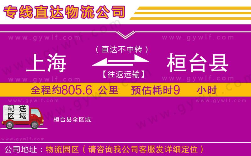 上海到桓臺(tái)縣物流專線