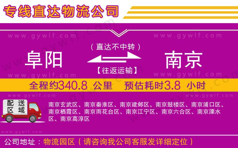 阜陽(yáng)到南京物流公司