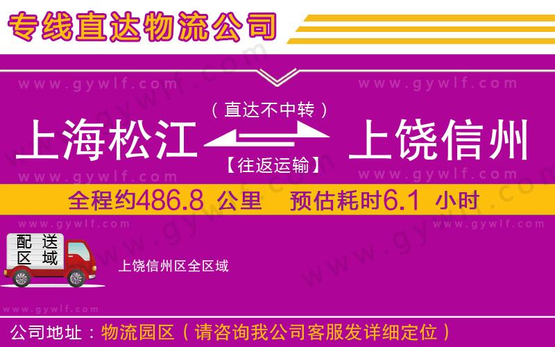 上海松江區(qū)到上饒信州區(qū)物流公司