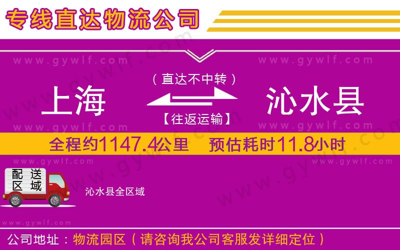 上海到沁水縣物流