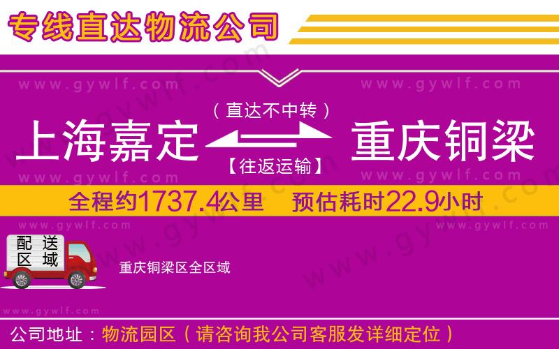 上海嘉定區(qū)到重慶銅梁區(qū)物流公司