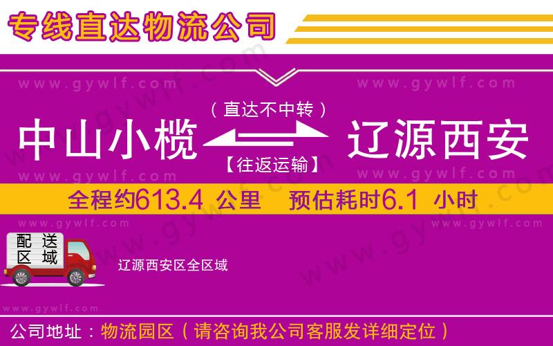 中山小欖到遼源西安區(qū)物流公司