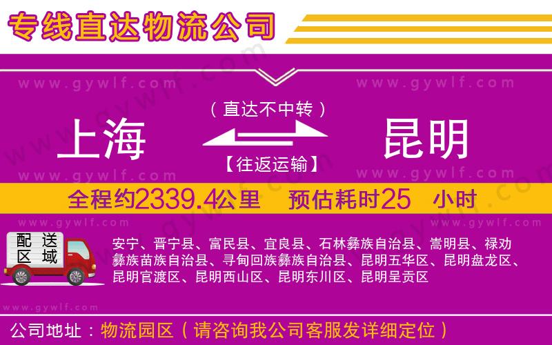 上海到昆明貨運(yùn)專線