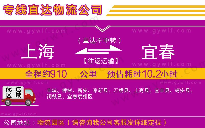 上海到宜春貨運(yùn)專(zhuān)線