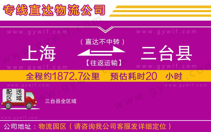 上海到三臺(tái)縣貨運(yùn)公司