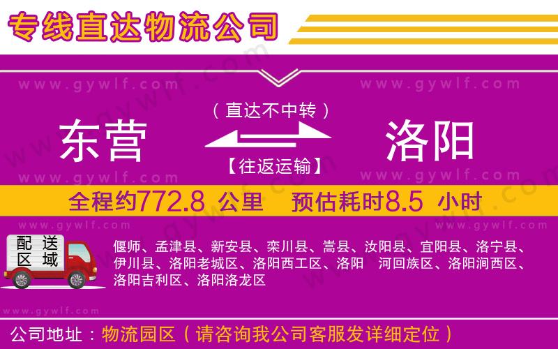 東營(yíng)到洛陽物流公司