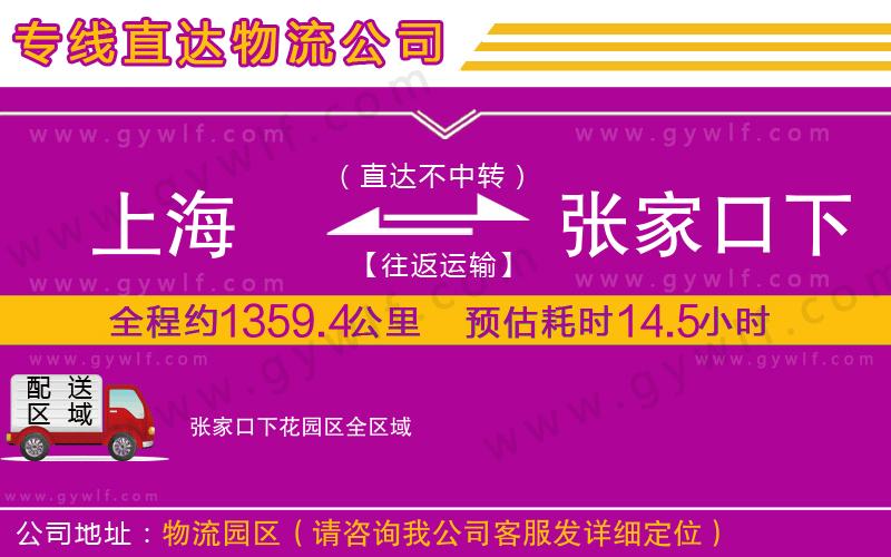 上海到張家口下花園區(qū)貨運(yùn)專線