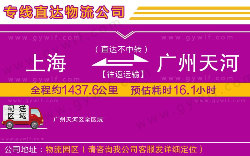 上海到廣州天河區(qū)物流專(zhuān)線