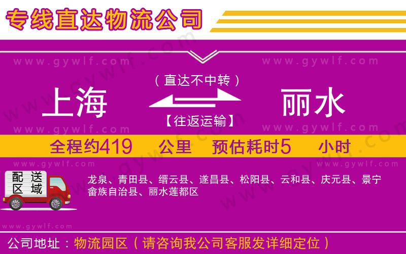 上海到麗水貨運(yùn)專線