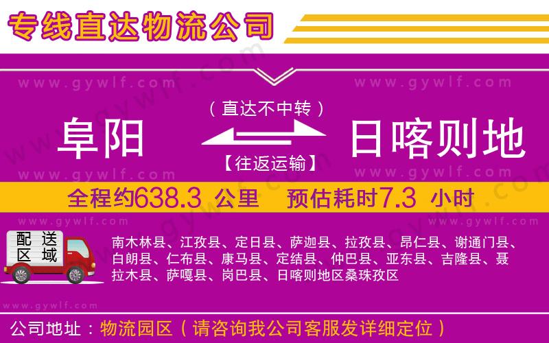 阜陽到日喀則地區(qū)物流公司