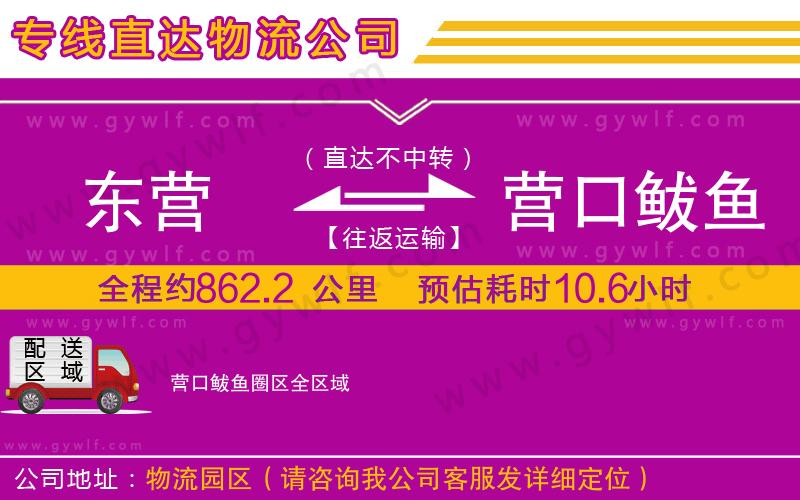 東營到營口鲅魚圈區(qū)物流公司