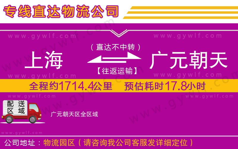 上海到廣元朝天區(qū)貨運(yùn)專線