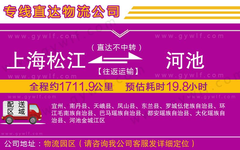 上海松江區(qū)到河池物流公司