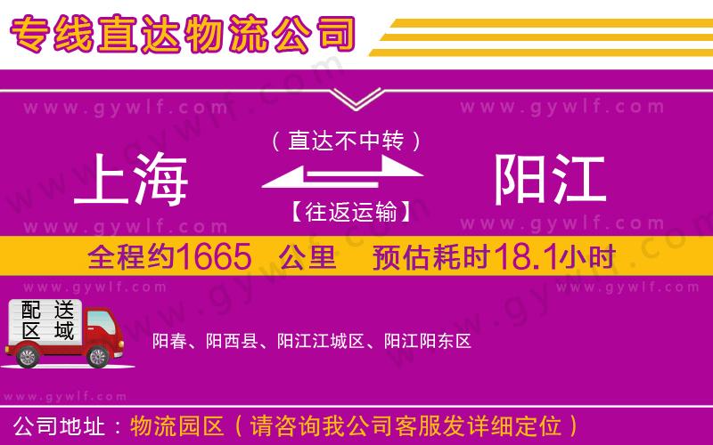 上海到陽(yáng)江物流專(zhuān)線(xiàn)