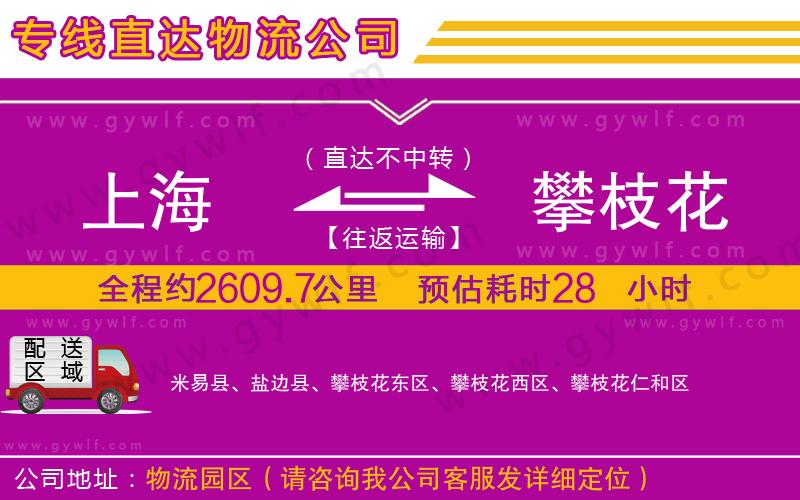 上海到攀枝花貨運(yùn)公司