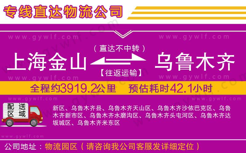 上海金山區(qū)到烏魯木齊物流公司