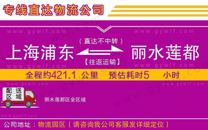 上海浦東區(qū)到麗水蓮都區(qū)物流公司