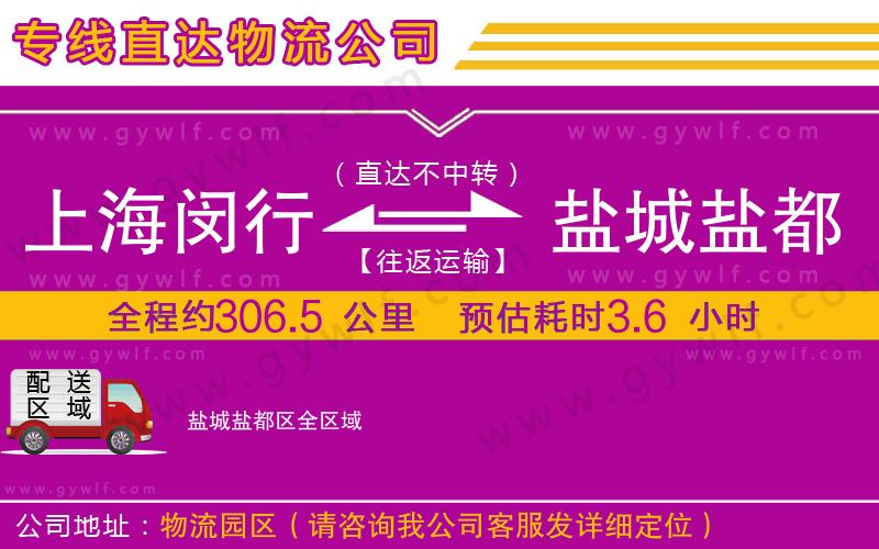 上海閔行區(qū)到鹽城鹽都區(qū)物流公司