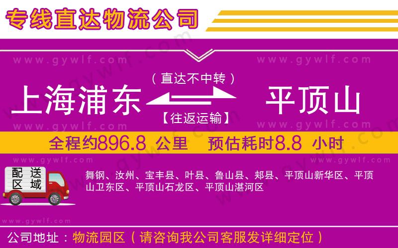 上海浦東區(qū)到平頂山物流公司