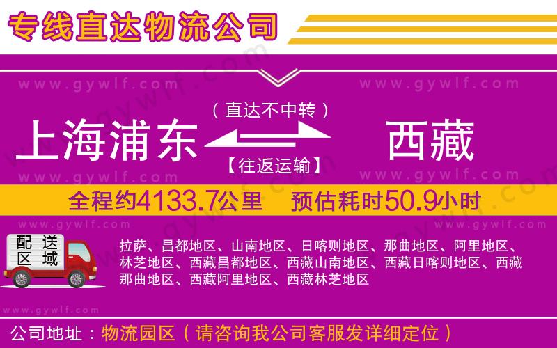 上海浦東區(qū)到西藏物流公司