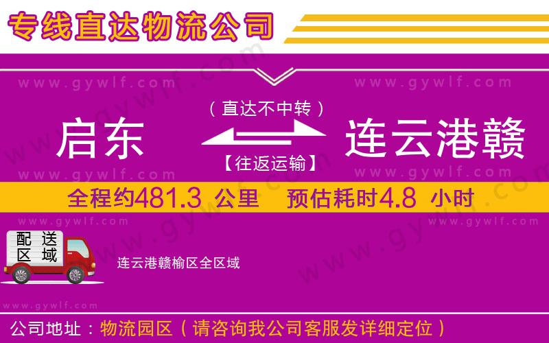 啟東到連云港贛榆區(qū)物流公司