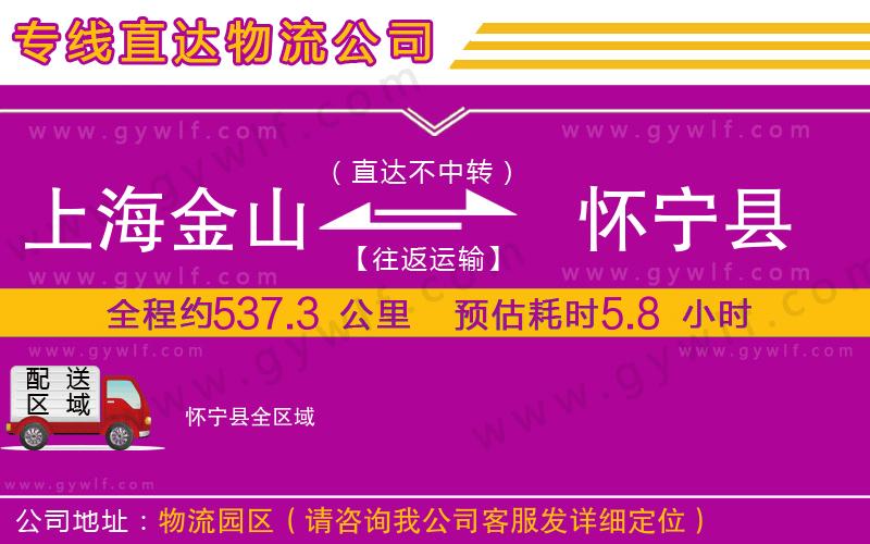 上海金山區(qū)到懷寧縣物流公司