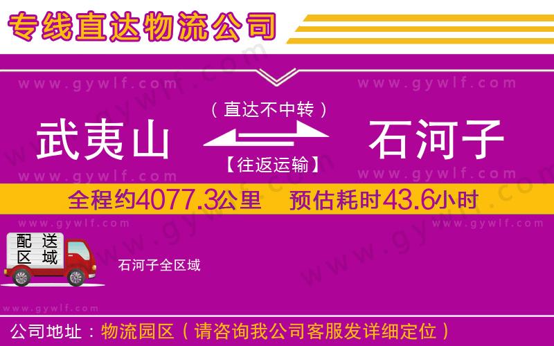 武夷山到石河子物流公司