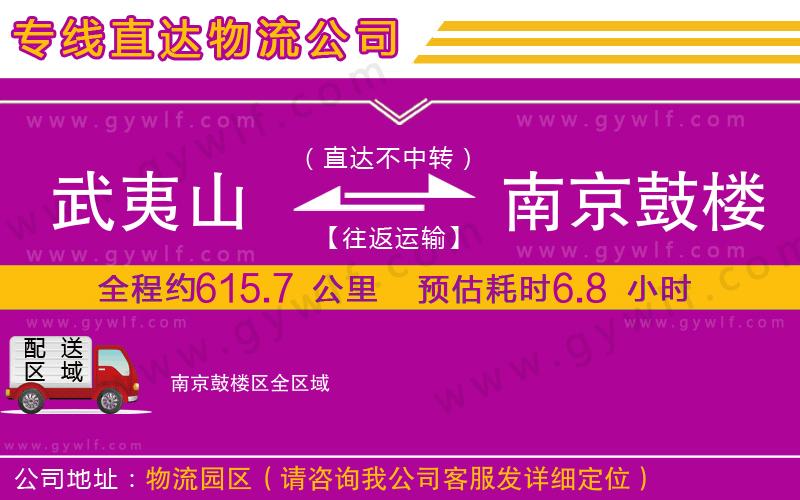 武夷山到南京鼓樓區(qū)物流公司