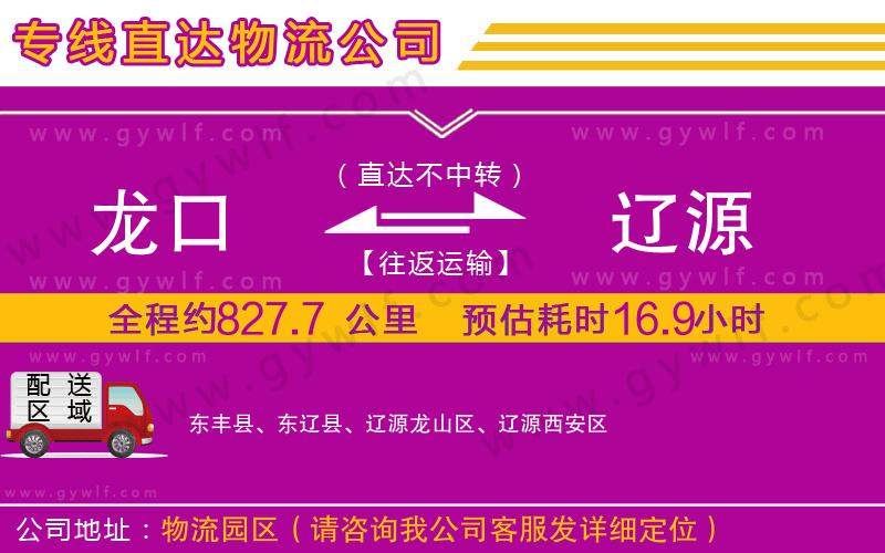 龍口到遼源物流公司