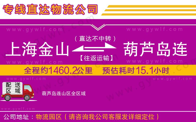 上海金山區(qū)到葫蘆島連山區(qū)物流公司