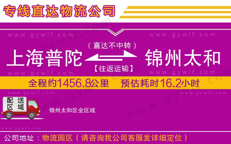 上海普陀區(qū)到錦州太和區(qū)物流公司