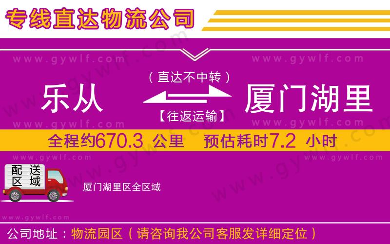 樂(lè)從到廈門(mén)湖里區(qū)物流公司