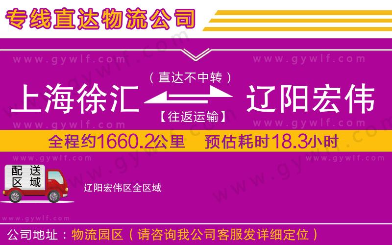 上海徐匯區(qū)到遼陽(yáng)宏偉區(qū)物流公司