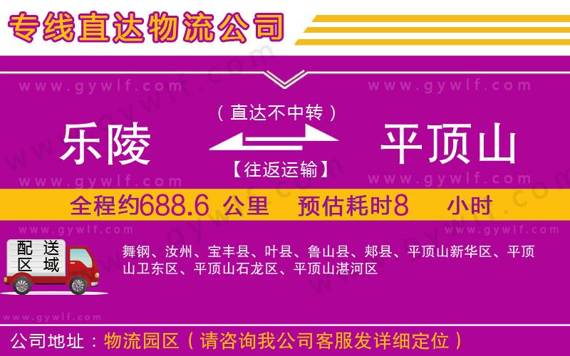 樂陵到平頂山物流公司