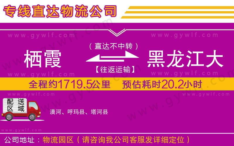 棲霞到黑龍江大興安嶺地區(qū)物流公司