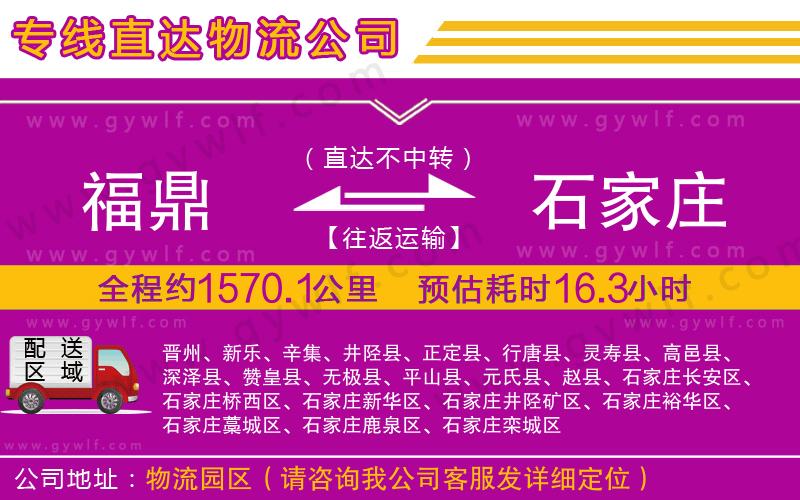 福鼎到石家莊物流公司