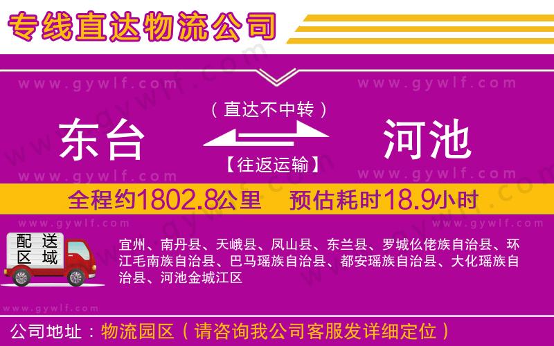 東臺(tái)到河池物流公司