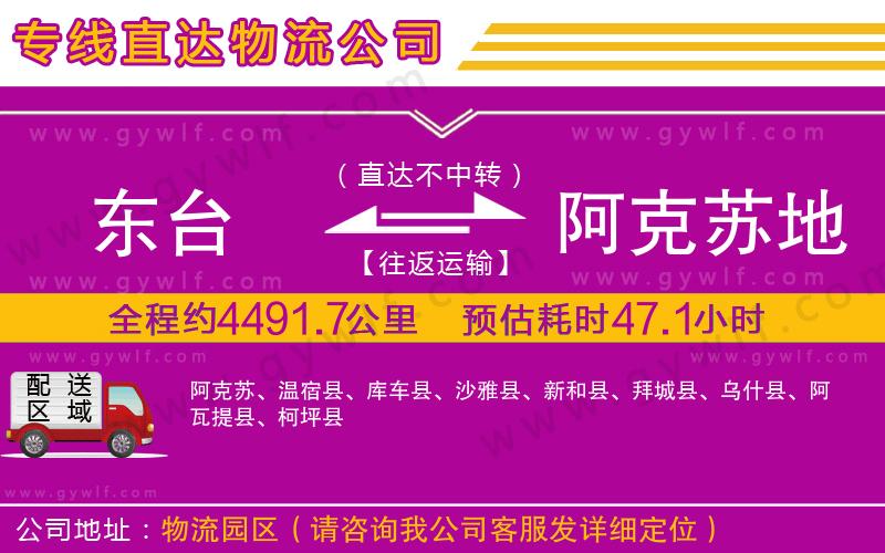 東臺(tái)到阿克蘇地區(qū)物流公司