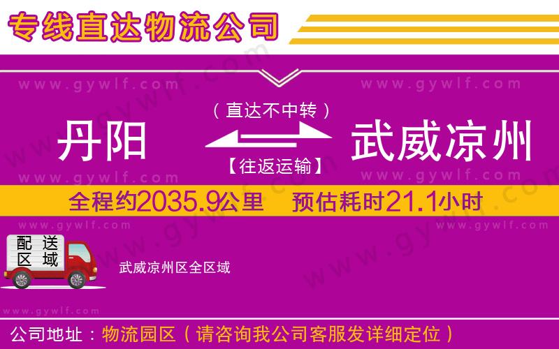 丹陽到武威涼州區(qū)物流公司