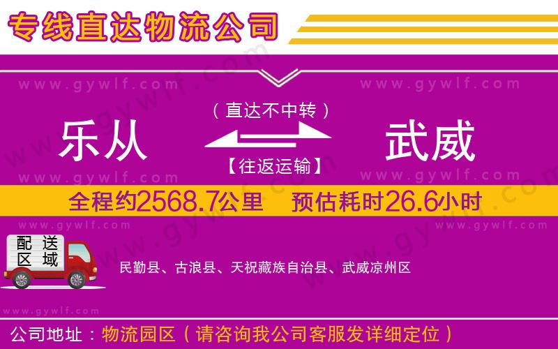 樂從到武威物流公司