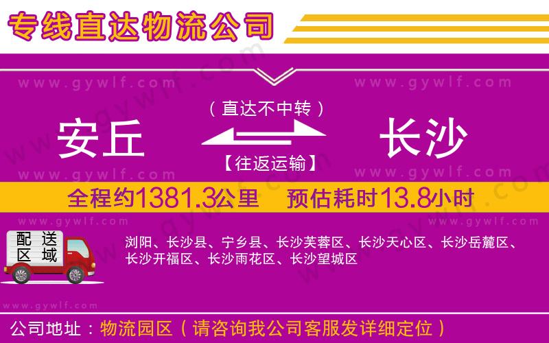 安丘到長(zhǎng)沙物流公司