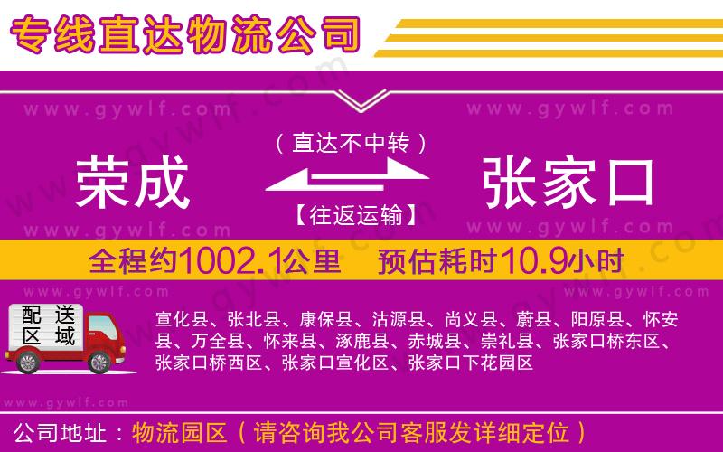 榮成到張家口物流公司