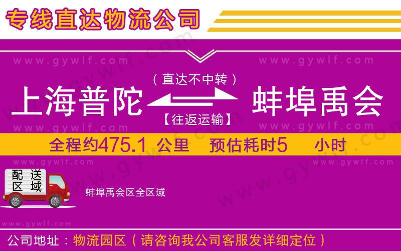 上海普陀區(qū)到蚌埠禹會區(qū)物流公司